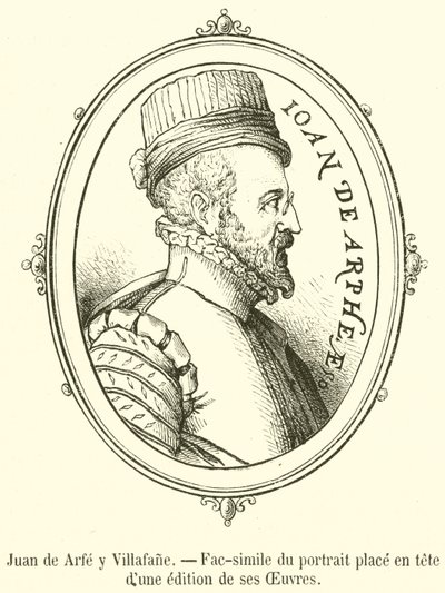 Juan de Arfe y Villafañe, Fac-similé du portrait placé en tête d