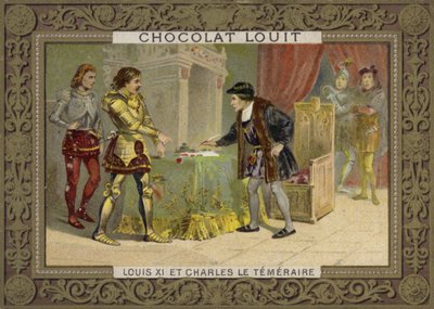 Le roi Louis XI de France et Charles le Téméraire, duc de Bourgogne - French School