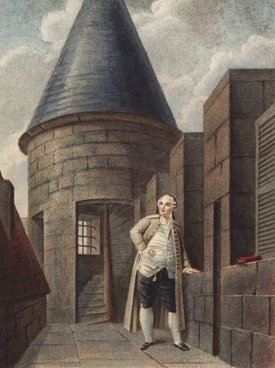 Le roi Louis XVI de France, sur le toit de la tour du Temple, Paris - French School