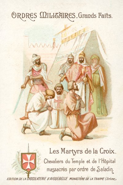 Chevaliers Templiers et Hospitaliers massacrés sur ordre de Saladin - French School