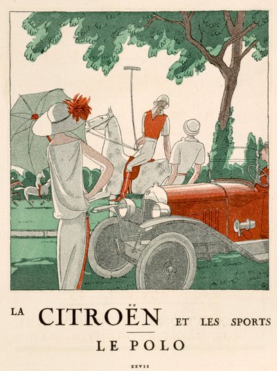 La Citroen et les Sports Le Polo, c.1914 (colour litho) - French School