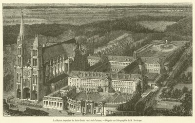 La Maison impériale de Saint-Denis vue à vol d