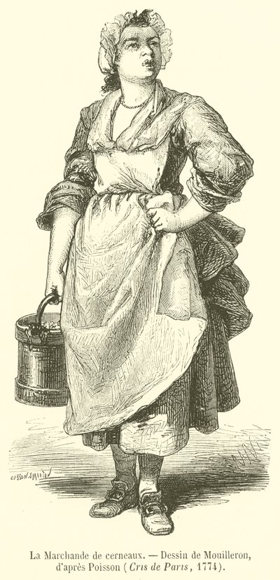 La marchande de cerneaux - French School