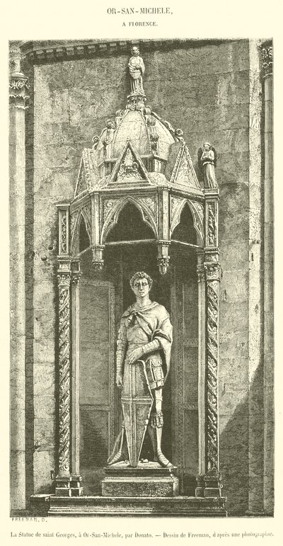 La statue de saint Georges, à Or-San-Michele - French School