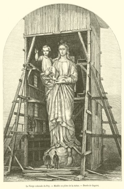La Vierge colossale du Puy, Modèle en plâtre de la statue - French School