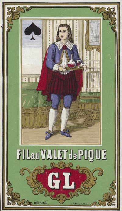 Étiquette pour fil de valet de pique - French School
