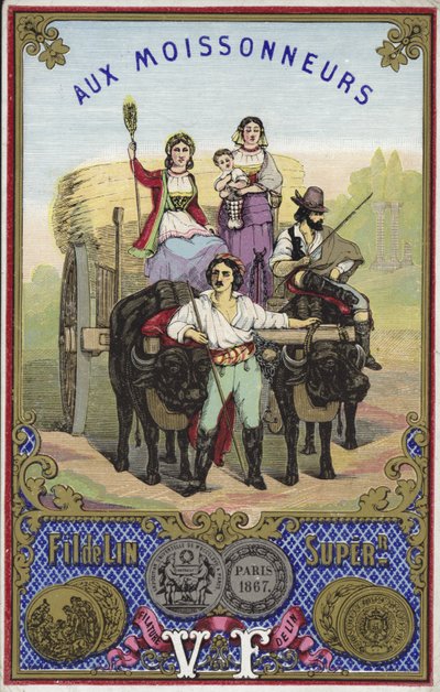 Étiquette pour fil des Moissonneurs - French School