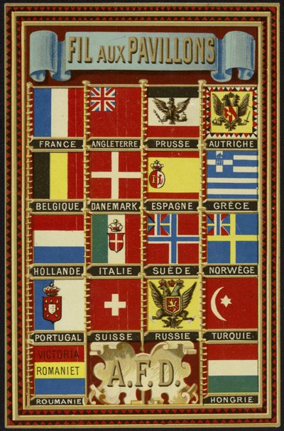 Étiquette pour fil de drapeau - French School