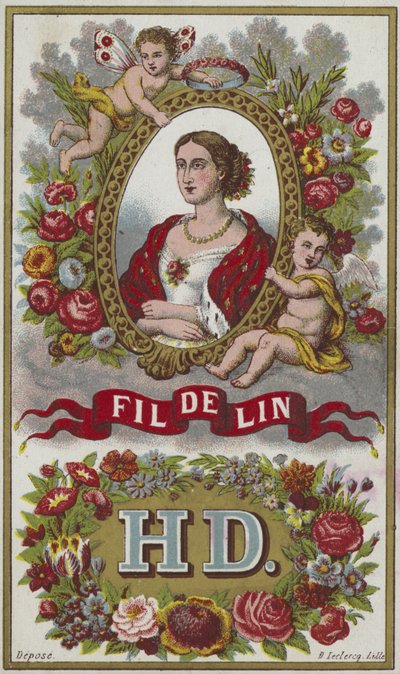 Étiquette pour fil de lin - French School