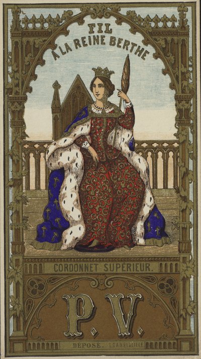 Étiquette pour fil de la Reine Berthe - French School