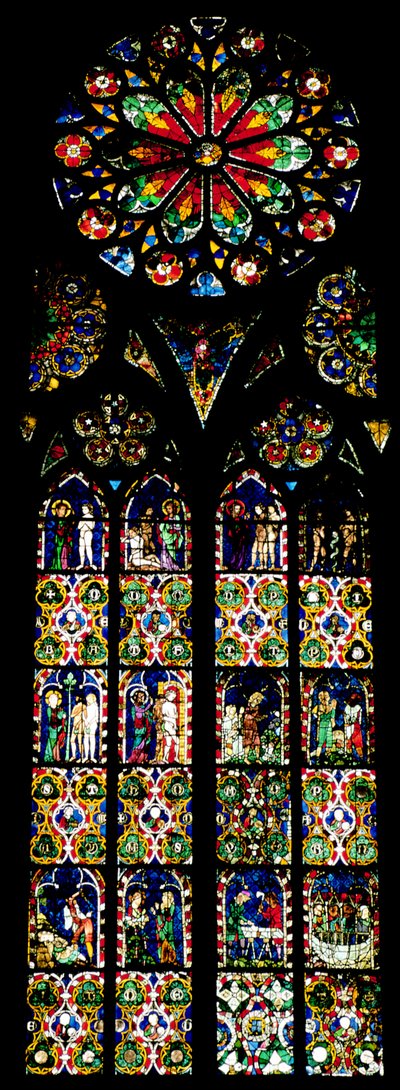Jugement dernier et les œuvres de miséricorde, du bas-côté sud, vers 1325 - French School