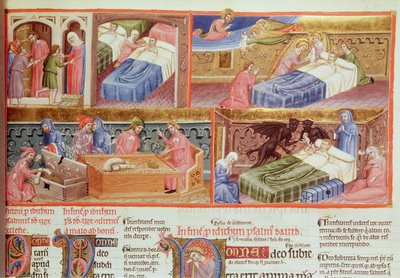 Lat 8846 f.106 Un homme bon emmené au Ciel et un homme avare en Enfer, de l