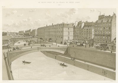 Le Petit-Pont et la Place du Petit-Pont - French School