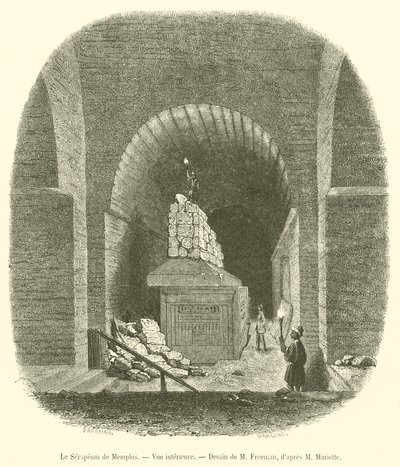 Le Serapeum de Memphis, Vue intérieure - French School