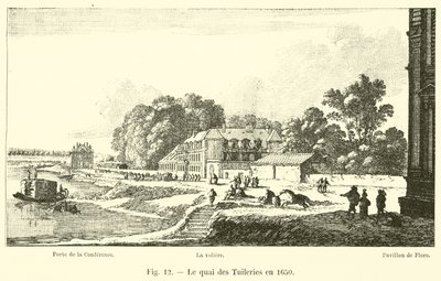 Le quai des Tuileries en 1650 - French School