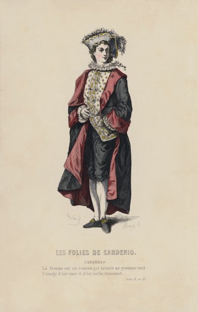Les folies de Cardenio, Cardenio - French School