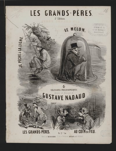 Les Grand-Pères, quatre chansons philosophiques par Gustave Nadaud - French School