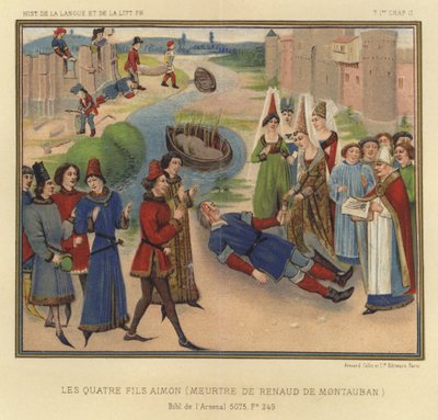 Les Quatre Fils Aimon, meurtre de Renaud de Montauban - French School