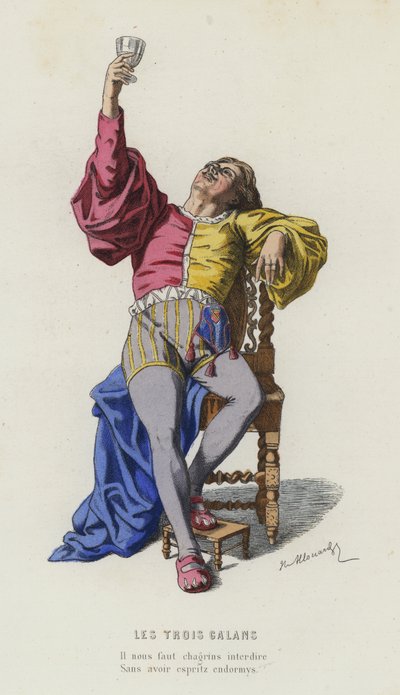 Les Trois Galants - French School