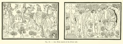 Les Trois morts et les Trois vifs - French School