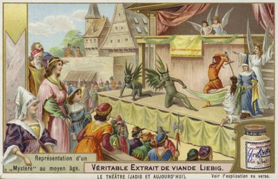 Carte Liebig représentant une représentation d