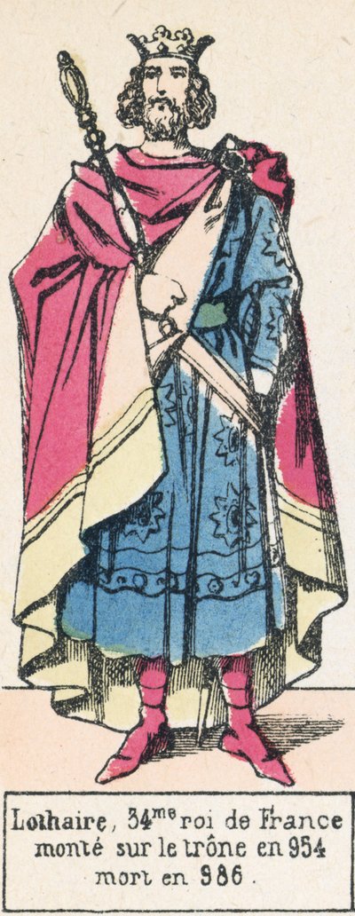 Lothaire, 34e roi de France, monte sur le trône en 954, mort en 986 - French School