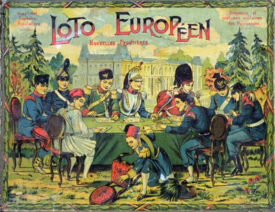Loto Européen, version française du jeu de loto pour enfants, vers 1900 - French School