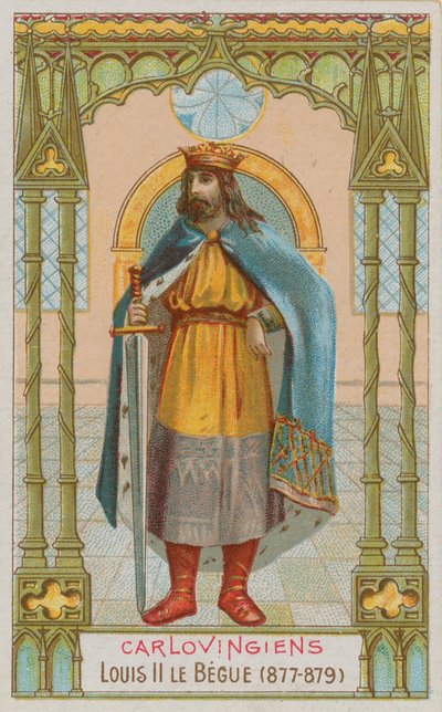 Louis II, roi carolingien de France de 877 à 879 - French School