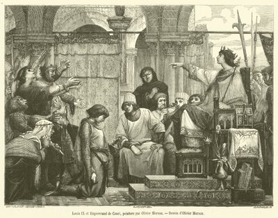 Louis IX et Enguerrand de Couci - French School