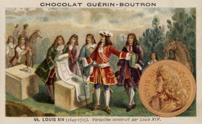 Louis XIV de France supervisant la construction du Palais de Versailles - French School