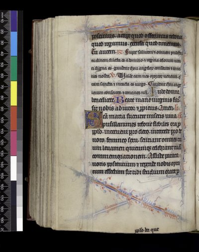 MS 300 f.189v, Matines, du Psautier et Heures d