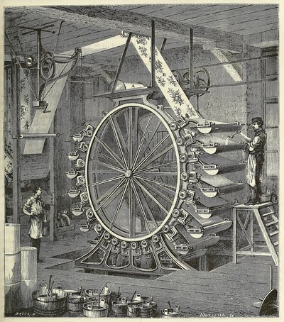 Machine pour imprimer du papier peint en jusqu