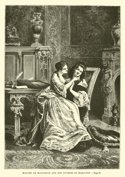 Madame de Maintenon et la Duchesse de Bourgogne - French School