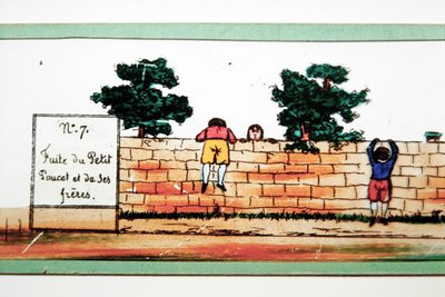 Image de lanterne magique illustrant une scène du conte de fées, 