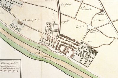 Carte de Suresnes et de son annexe, Puteaux, 1669 - French School
