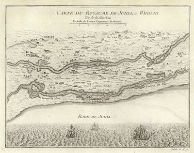 Carte du Royaume de Juida, ou Whidah - French School