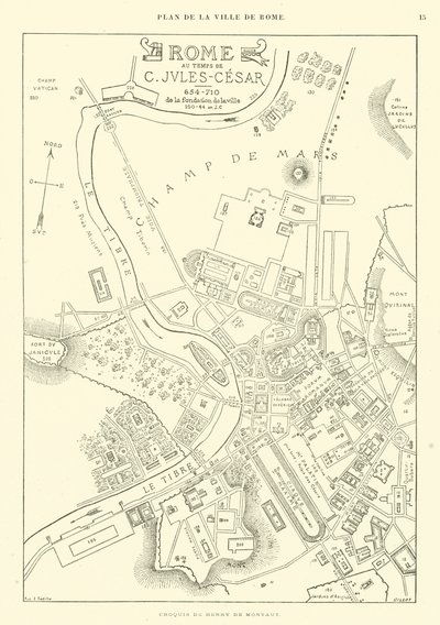 Carte de la ville de Rome à l