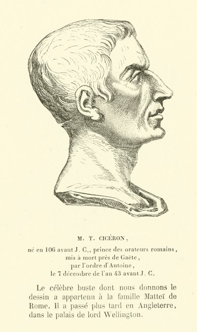 Marcus Tullius Cicero, homme politique, orateur et philosophe romain - French School