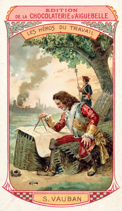 Maréchal Vauban, ingénieur militaire français (chromolithographie) - French School