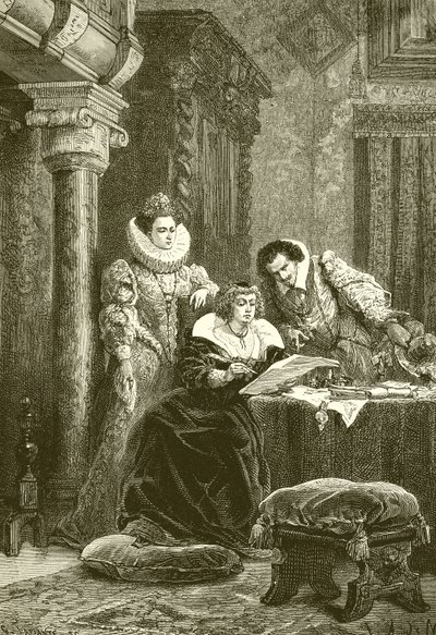 Marie de Médicis, Concini et Leonara Galigai - French School
