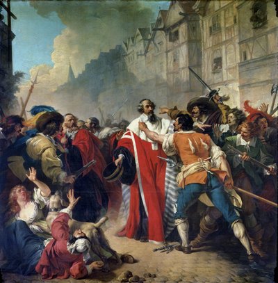 Mathieu Molé arrêté par la foule parisienne à son retour de la visite de Mazarin et de la reine Anne d