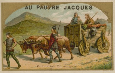 Charrette mérovingienne - French School