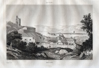 Messine - Sicile - Gravure de « L
