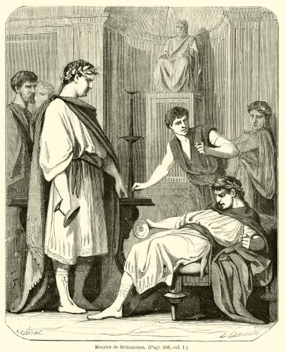 Meurtre de Britannicus (gravure) - French School