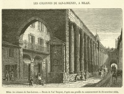 Milan, les colonnes de San-Lorenzo - French School