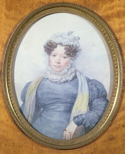 Portrait miniature de Madame Swetchine (1782-1857) - French School