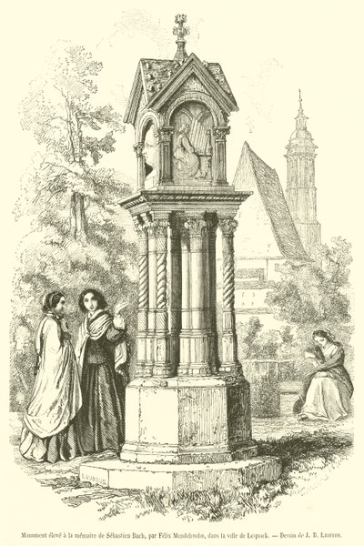 Monument élevé à la mémoire de Sébastien Bach - French School