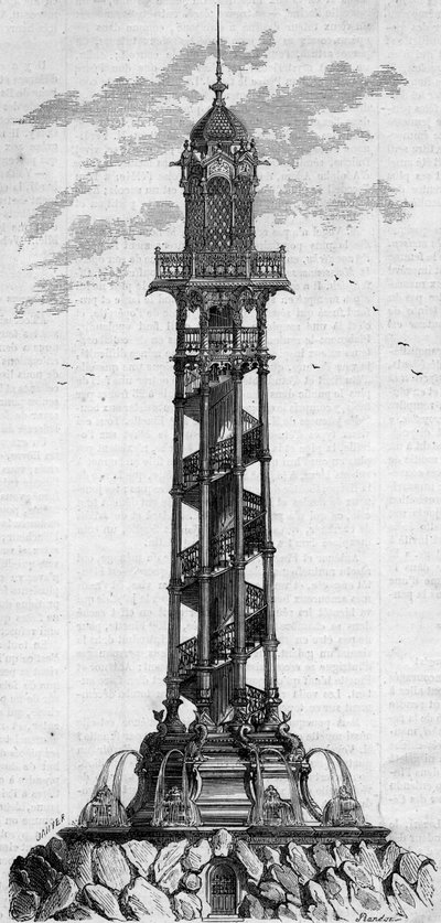 Colonne monumentale du puits artésien de Passy par l