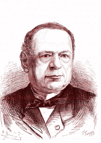 Moritz Hermann Von Jacobi (1801-1874), ingénieur et physicien russe (galvanoplastie, moteurs électriques). Gravure 1867 - French School