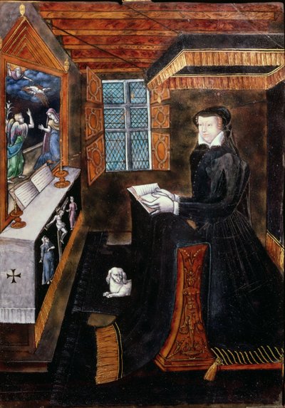 Cabinet de deuil avec scènes de la vie du Christ et attributs d